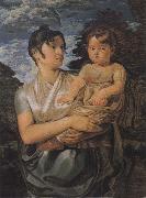 Philipp Otto Runge The Artist-s Wife and their Young Son oil painting artist